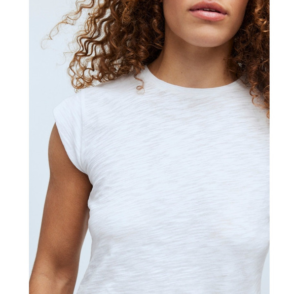 Madewell Slub Crewneck Cotton Casual Muscle Tee US Women's XXS New - Picture 2 of 7